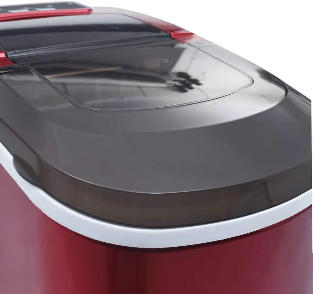 Brokky Máquina para Hacer Cubitos de Hielo Rojo 2,4 L 15 kg / 24 h Máquina de Hielo Portátil,Máquina de Cubitos de Hielo Compact